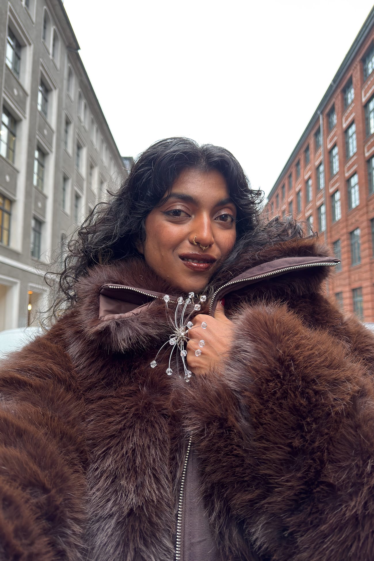 7 days 1 faux fur jacket